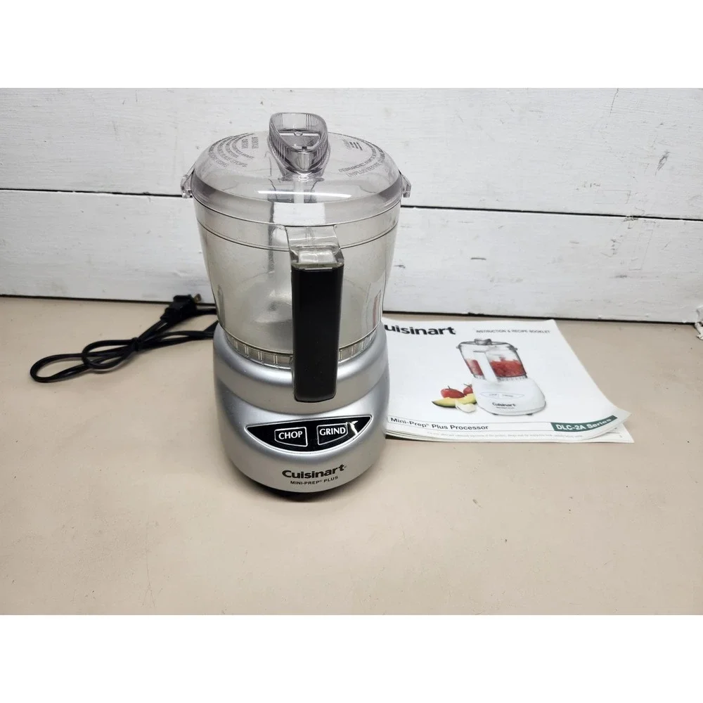 Cuisinart Mini-Prep Plus Food Processor DLC-2ABC Brushed Chrome ~ Good Condition